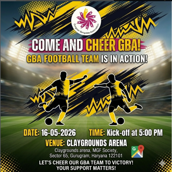 GBA Football Team match day poster